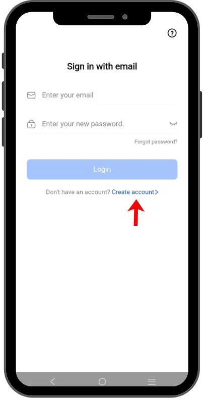 TeraBox email login screen with fields for email address, password, and account creation option.